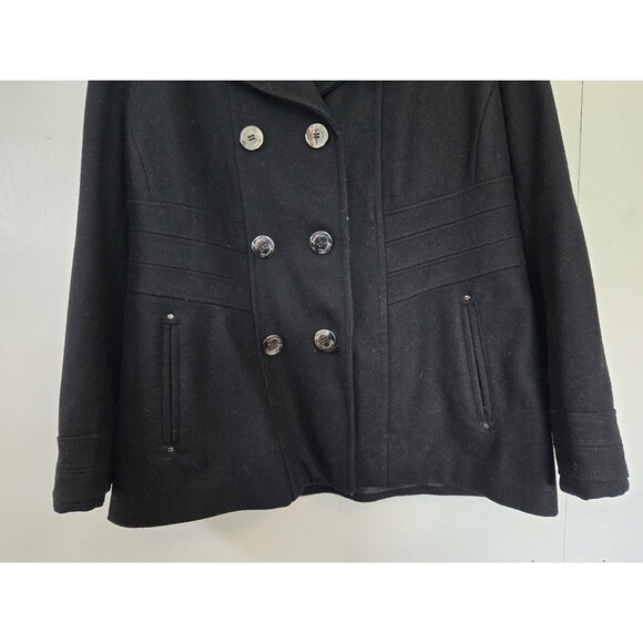 Kenneth Cole Coat Womens 14 Black Wool Blend Winter Old Money Classy Timeless - Picture 3 of 10